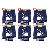 X6 Detergente Omo Concentrado En Polvo Ultra Power 800g