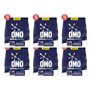 X6 Detergente Omo Concentrado En Polvo Ultra Power 800g