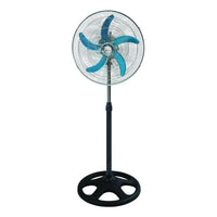 Ventilador Pedestal Ventiladores De Pie Turbo Grande 18puLG 5 50 Cm Negro Metal Plateada