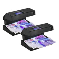 Pack2 Detector De Billetes Falsos Con Luz Uv+ Linterna+ Lupa