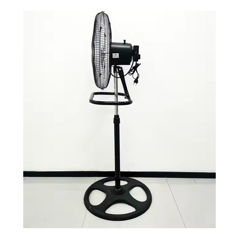 Ventilador Pedestal Ventiladores De Pie Turbo Grande 18puLG 5 50 Cm Negro Metal Plateada