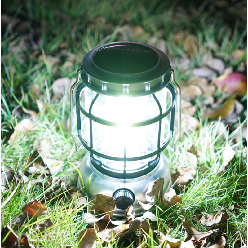 X2 Lampara Multifuncional Camping Recargable Energía Solar Gris