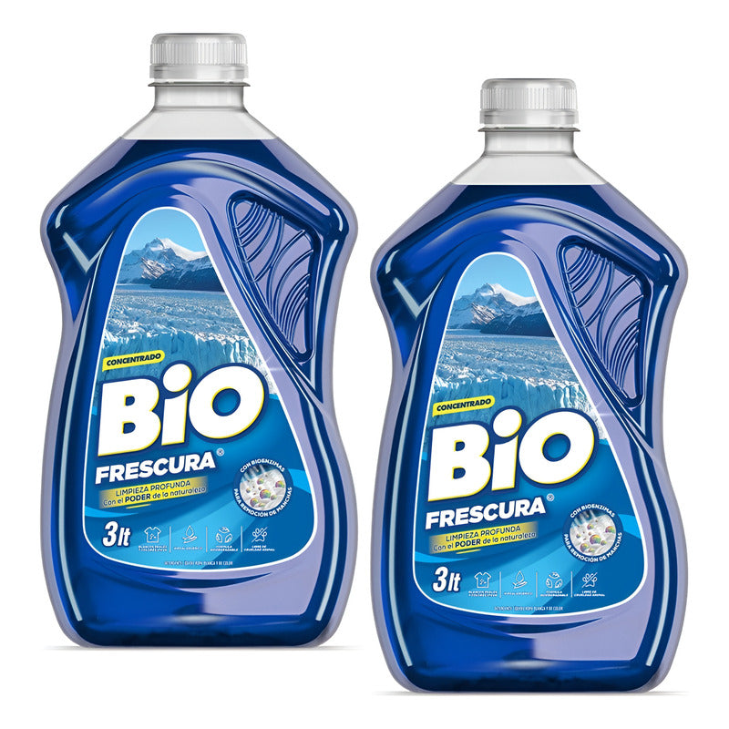 Pack X2 Detergente Liquido Bio Frescura Campos De Hielo 3l