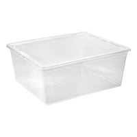 X2 Caja Organizadora Apilable Reyplast Modubox 19 L Con Tapa Color Transparente Lisa