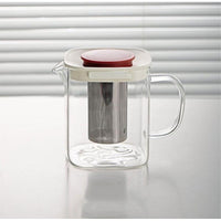 Tetera De Vidrio Con Infusor De Té + Tazas Resistente Calor