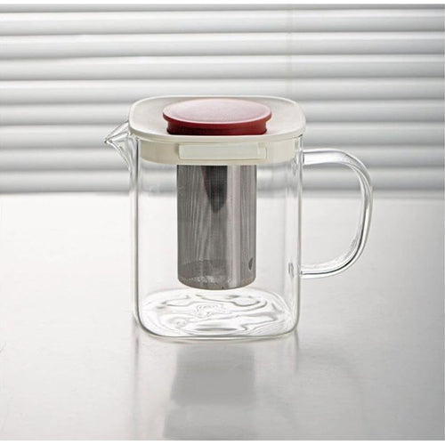 Tetera De Vidrio Con Infusor De Té + Tazas Resistente Calor Transparente