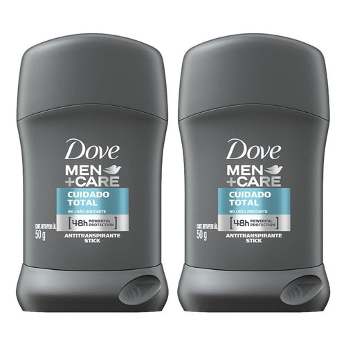 Pack X2 Desodorante Dove Men Barra 50g Cuidado Total 48h Cuidado Total