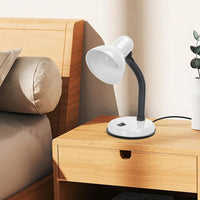Lámpara Escritorio Cuello Flexible Blanca E27 M&a Blanco