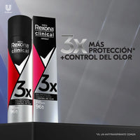 X2 Desodorante Rexona Clinical Sport Strenght Aerosol 110ml Sport Strength