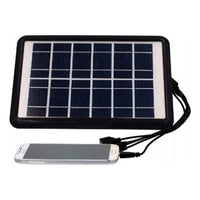 X2 Cargador Panel Solar Multifuncional Celular Energía Solar Negro 5v