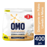 X10 Detergente En Polvo Omo Concentrado Lavado A Mano 400 Gr