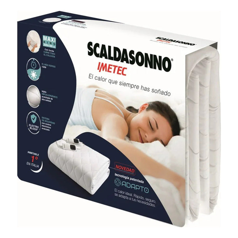 Calientacama Adapto Maxi Scaldasonno King 200x180 Acolchado Blanco Liso