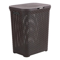 Canasto Para Ropa Cesto Grande 60l Con Tapa Ratan Resistente