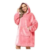 Polerón Sherpa Con Capucha Chiporro Huggle Hoodie Pijama Invierno Polar