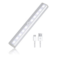 Luz Barra Led 19cm Sensor Movimiento Baño Cocina Recargable