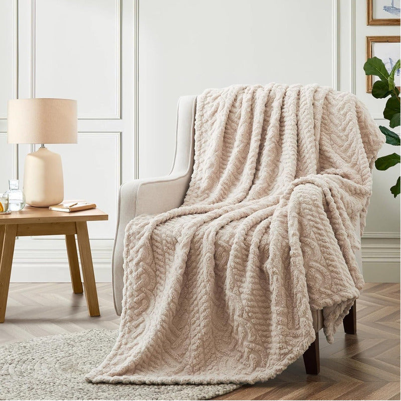 Frazada Texturizada Con Chiporro Manta Sherpa 150x200cm