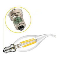 Pack X5 Ampolleta Led Vintage Vela 2 Watts E14 Filamento  Blanco Cálido