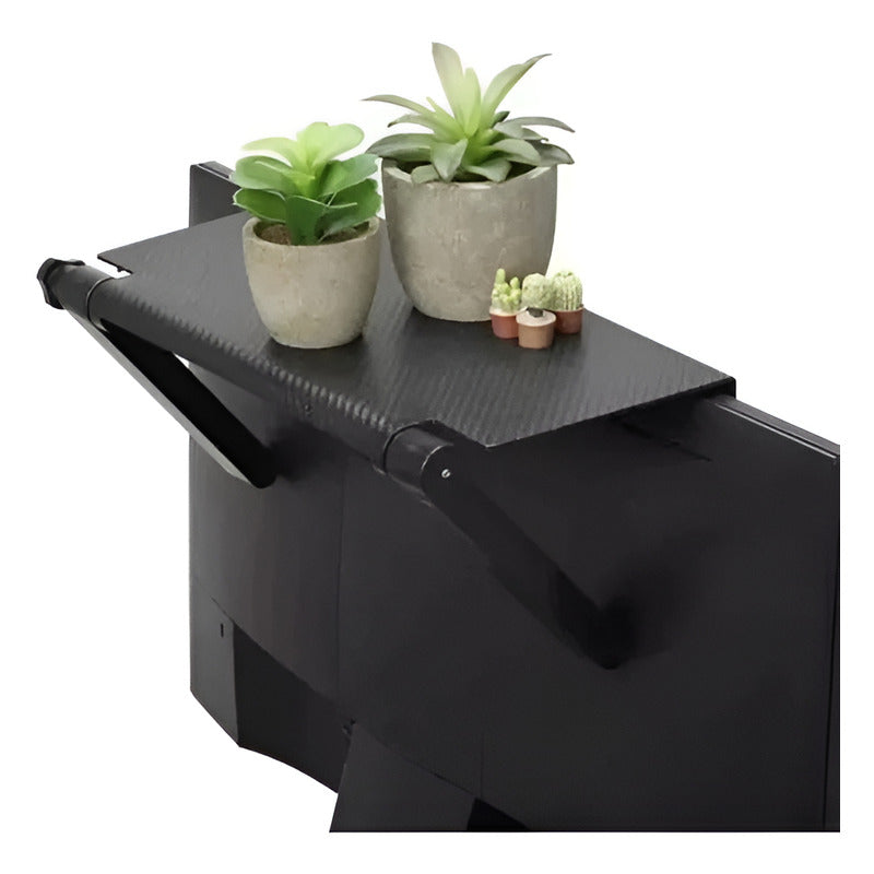 Repisa Estante Soporte Sobre Pantalla Tv Ajustable Plegable Color Negro