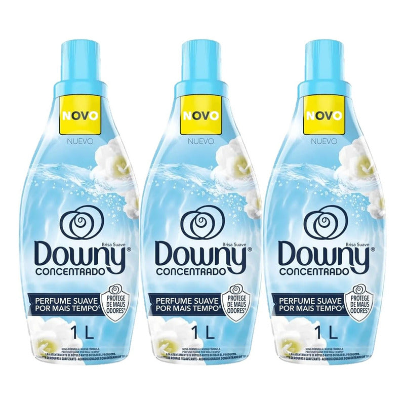 X3 Suavizante Concentrado De Ropa Downy Brisa Suave 1 L