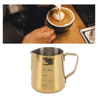 Jarra De Espuma De Leche Barista Cafe Acero Inoxidable 350ml