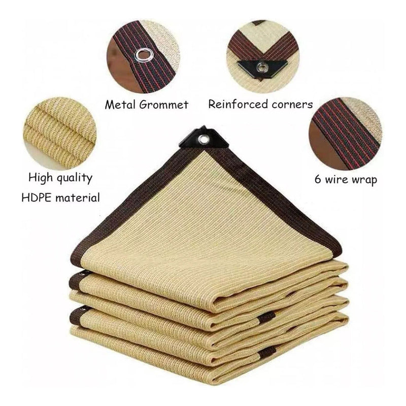 Pack X3 Toldo Rectangular 3x3 Sombra Cubierta Terraza Jardín Beige