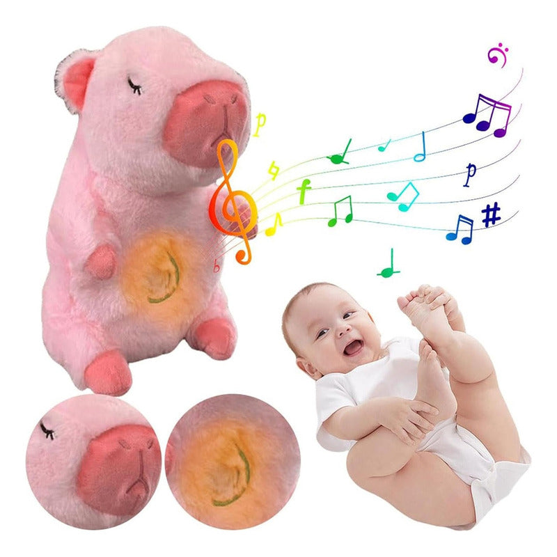 Peluche Capibara Relajant Sonido Luz Capybara Calma Ansiedad