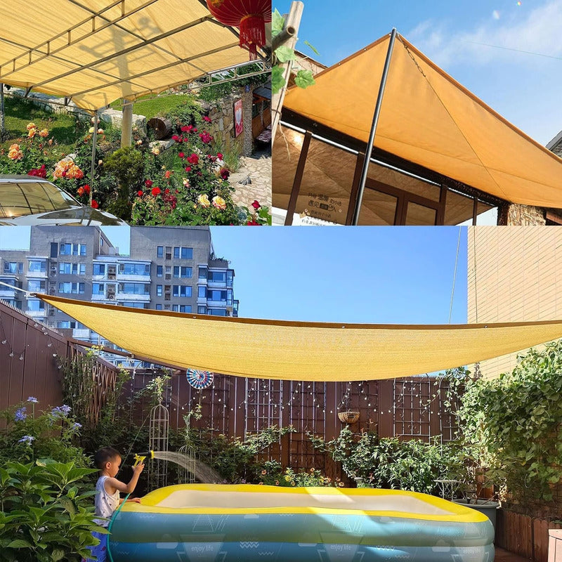 Toldo Rectangular 3x4 Sombra Cubierta Terraza Terraza Jardin Beige