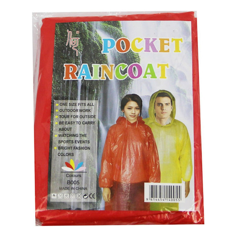 X5 Capa Impermeable Poncho Para La Lluvia 100% Capota Adulto Azar Unica