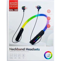 Audífonos Bluetooth Inalámbricos De Cuello Con Luces Led