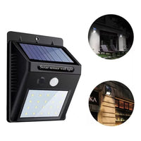 X4 Foco Exterior Luminaria Solar Led Lampara Farol Sensor Negro