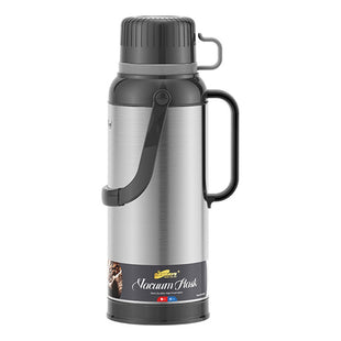 Termo 2 Litros Para Bebida Caliente Frío Con Doble Taza Negro