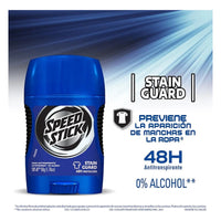 Pack X2 Desodorante Barra Speed Stick Stain Guard 50g 48hor Stain Guard