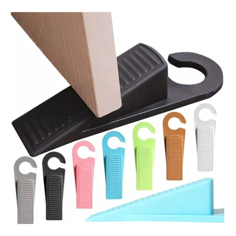 Set 2 Topes Para Puertas De Goma Seguridad Antideslizante