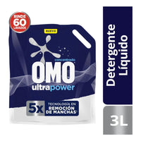 Detergente Omo Liquido Ultra Power 3l Rinde 60 Lavados
