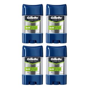 X4 Desodorante Gillette Gel Hidratación Con Aloe 82g Aloe Vera