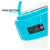 X2  Lámpara Solar Led Recargable Portátil Emergencia Camping Azul