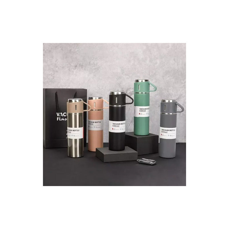 Set Termos De Agua Caliente Frio Termo Café Te+3 Tazas 500ml