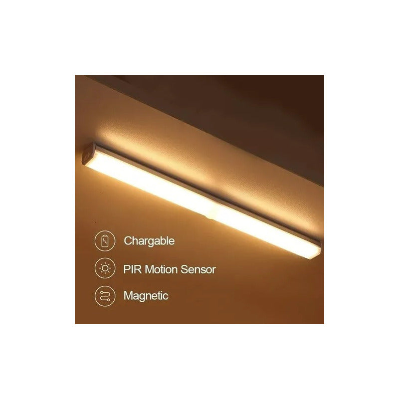 Luz Barra Led 50cm Con Sensor Movimiento Muebles Baño Cocina