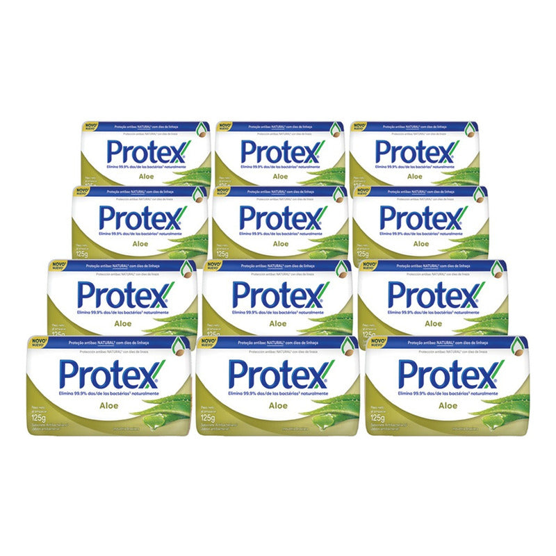 Pack X6 Jabón Barra Protex Antibacterial Aloe Vera 125gr