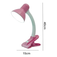 Lampara Click Pinza Escritorio Lampara Lectura Velador Rosa Blanco