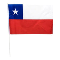 Bandera De Chile 40x60cm Mástil Palito Fechas Patrias Bandera Chile