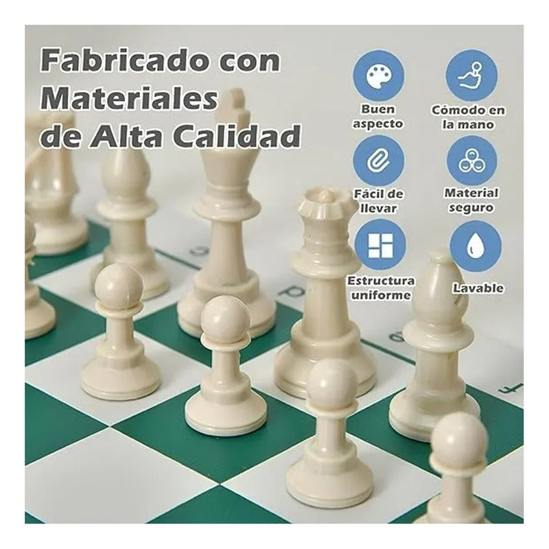 Tablero Ajedrez Calidad Profesional Enrollable Grande Ajedre