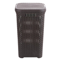 Canasto Para Ropa Cesto Grande 60l Con Tapa Ratan Resistente