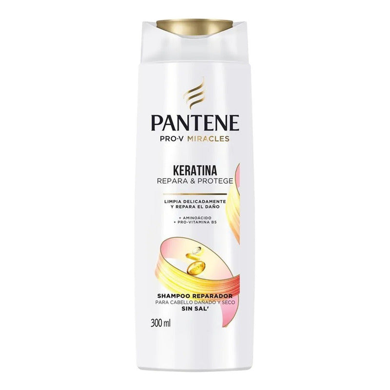 X2 Shampoo Pantene Keratina Repara & Protege Sin Sal 300ml