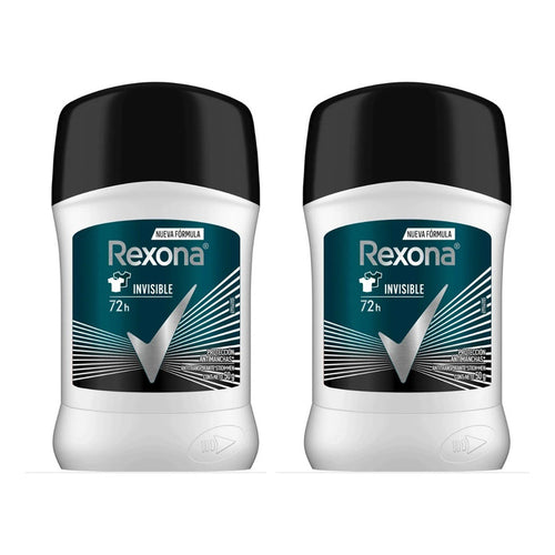 Pack X3 Desodorante Rexona Barra Men 50gr Invisible 72h Neutra