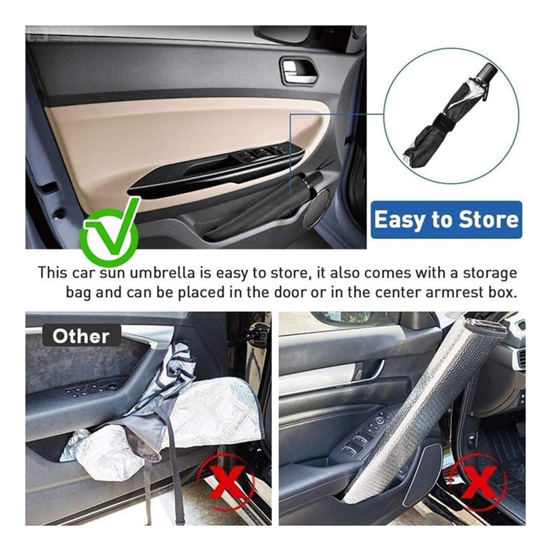 X3 Quitasol Parasol Parabrisa Auto Tipo Sombrilla Cubre Sol