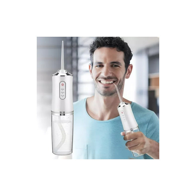 Irrigador Bucal Portátil Higiene Dental Limpiador Oral Dient Blanco