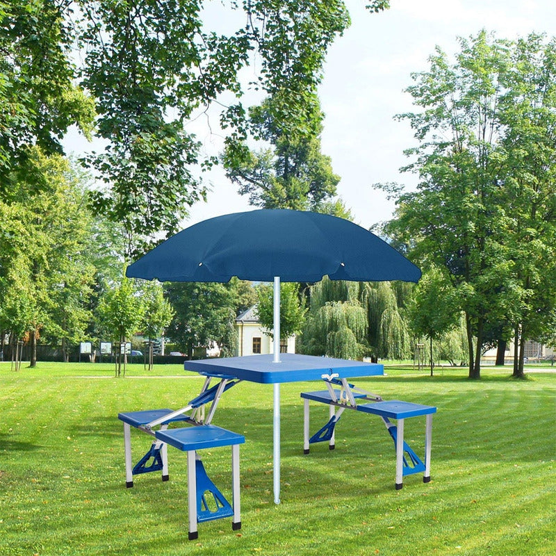 Mesa Plegable Camping 4 Asientos Tipo Maleta Multiuso Jardín