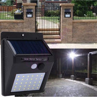 X3 Foco Exterior Luminaria Solar Led Lampara Farol Sensor Negro
