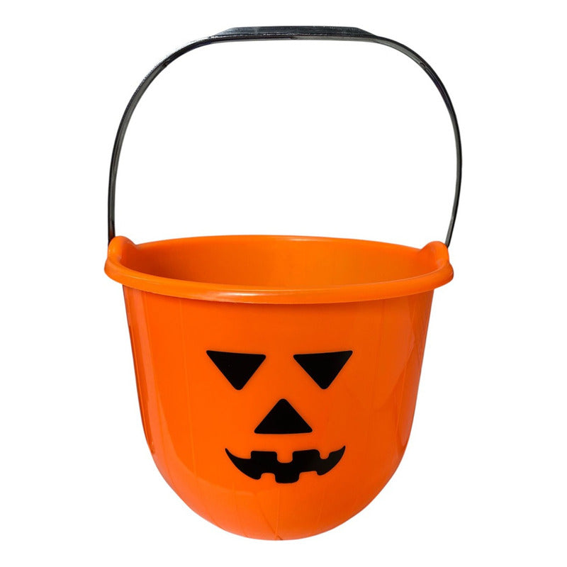 Cubo Calabaza Grande Dulces Halloween Balde Calabaza